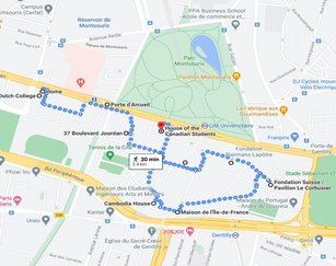 Plan promenade Cité Universitaire