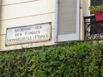 Ancienne rue des Fossés Monsieur le Prince mur Philippe Auguste